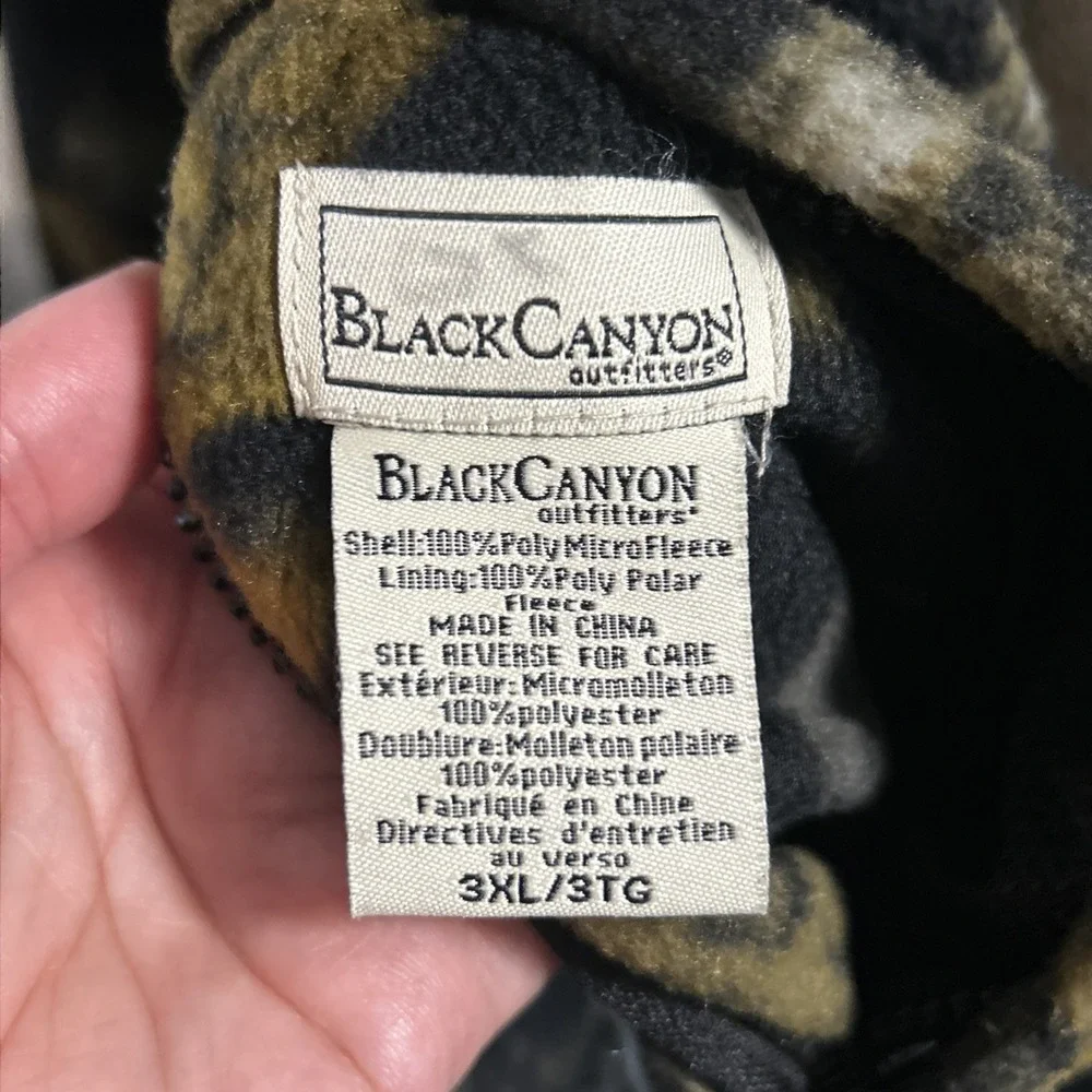 Black Canyon Outfitters Jacket Men 3XL Fleece Camo/Brown Reversible Warm